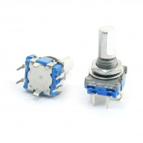 2PCS 6mm D Shaft 5 Pins 360 Degree Rotary Encoder w Push Button Switch