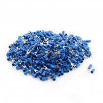 1000PCS Blue Insulated Furcate Fork Terminals Cable Lug AWG22-16 SV1.25-4