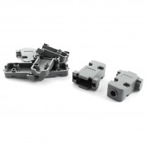 5 Pcs Gray Plastic Hood Cover Cap for 9Pin D-SUB DB9 Connector