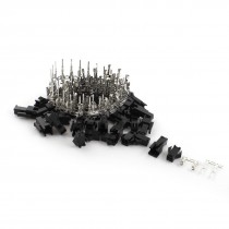 20 Sets 2.5mm 2P Black JST SM Plug Housing w Male Female Terminal Connector