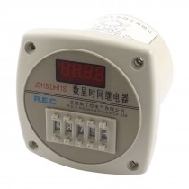 JS11S AC 220V 13Pin 1-9999s 4-Digits LED Display Panel Mount Time Relay