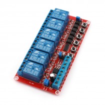 FC-64 DC24V 6-Channel Self-lock Trigger PCB Circuit PLC Relay Module for Arduino