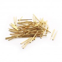 100Pcs P75-2W 0.6mmx0.6mm Tip 24mm Length Test Probes Pin Receptacles
