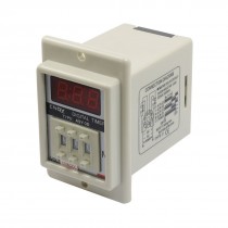 White AC/DC 12V Power on Delay Timer Time Relay 1-999 Minute 8 Pins ASY-3D