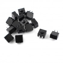 15Pcs SPST 2Pin Latching Black Plastic Push Button Switch for Flashlight Torch