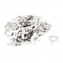 50pcs Silver Tone Metal AG13 Alkaline Button Coin Battery Plate 12mmx16.5mm