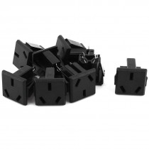 8Pcs PCB Board AC 250V 10A AU Plug 3 Pin Square Socket Adapter Connector