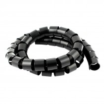 Spiral Tube Cable Wire Wrap Organizer PC Cord Management 30mmx1m Black