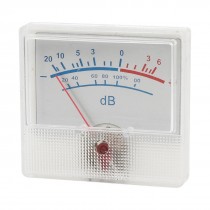 Clear Rectangle Shell Panel dB Meter -20-+6dB 700 Ohm 500uA