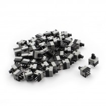 50PCS 14mmx8.5mmx8.5mm Through Hole Black Push Button Momentary Tactile Switch