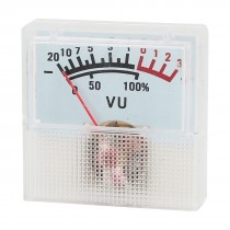 Clear Square Shell Panel VU Meter -20-+3dB 650 Ohm 510uA