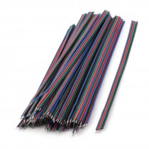 50 Pcs 15cm Length Flexible Tin Plated Cable for 4-Pin Jumper Wire