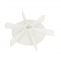 White 9mm Inner Dia.Plastic 6-Blade Motor Fan Blade Wheel Replacement