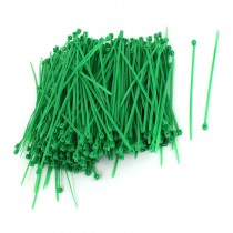 1000 Pieces 3mmx100mm Nylon Self-Locking Electric Cable Zip Ties Fastener Green
