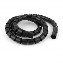 Flexible Spiral Tube Cable Wire Wrap Computer Cord Management 1M 3Ft Black