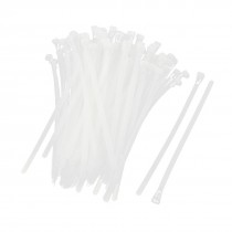 8" Adjustable Security Loop White Nylon Wire Cable Zip Tie Warp x 100