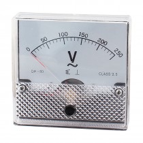 Class 2.5 AC 0-250V Range Analog Voltage Voltmeter Panel Meter DH-80