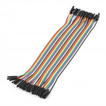 2pcs 40P 1 Pin Female to Female Breadboard Jumper Cable Wire 20cm for Arduino