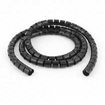 1m 3.3ft 10mm Inner Dia Black Spiral Wrapping Bands Cable Organizer Wrap