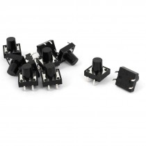 10pcs 4 Pins Momentary Tact Tactile Pushbutton Key Switch DIP 12X12X11mm