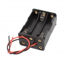 Dual Side 2-Wire Spring Loaded 6 x 1.5V AAA Battery Holder Case