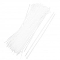 100Pcs 400mm Length UV Resistant White Nylon Cable Zip Wire Tie