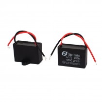2 Pcs AC 450V 50 60Hz 6uF 5 Wired Motor Run Capacitors for Air Conditioner