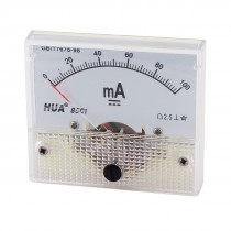 85C1 AC 0 100mA Class 2 5 Rectangle Analog Panel Ammeter Gauge Amperemeter Meter