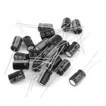 20pcs 25V 470uF Radial Leads Cylindrical Electrolytic Capacitor 8mm x 12mm
