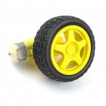 Plastic Tire Wheel w DC 3-6V Gear Motor for Arduino Smart Car Robot