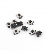 10pcs SMD SMT Momentary Mini Tact Tactile Push Button Switch Black 3x4x2mm