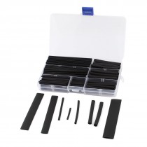 150pcs 2 1 Heat Shrink Wrap Wire Assortment Kit Tube Black 8 Sizes