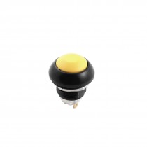 12mm SPST Normal Open Momentary Yellow Plastic Push Button Switch DC 36V 2A