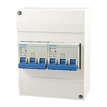 Overload Protection Plastic Case 3P+3P Miniature Circuit Breaker AC 400V 6A