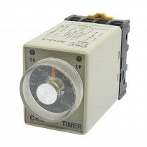 0 6S 8 Pins Plastic Housing Delay Timer Time Relay AC 380V AH3 3 w Base