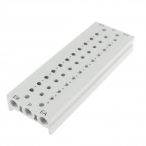 Rectangle Aluminum Block Manifold Solenoid Valve Base 11 Stations