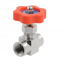Red Plastic Handle 11.5mm 29/64" Dia Female Thread Stop Valve