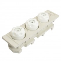 AC 690V 63A E33 Type 3P Screw Fuse Base w Gray Plastic Cover