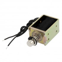DC 24V 5W 0 21A Push Type Open Frame 3mm 0 4kg Solenoid Electromagnet
