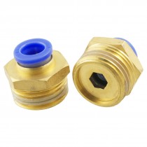 2 Pcs 20.2mm x 8mm Full Port Male Thread Pneumatic Quick Fittings
