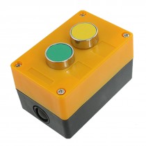 AC 600V 10A Yellow Green Momentary Push Button Switch Station NO Normally Open