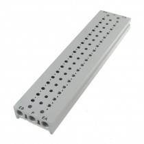 Rectangle Aluminum Block Manifold Solenoid Valve Base 18 Stations