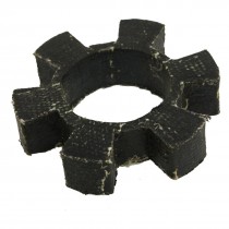 Black 3 15/16" 6 Petal Rubber Fabric Elastic Damper Coupling Spider Insert