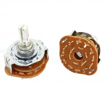 2 Pcs 2P6T 2 Pole 6 Position 6mm Knurled Shaft Dia Band Selector Rotary Switch