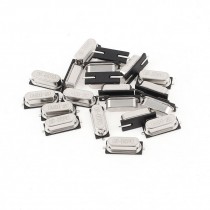 20 Pcs HC 49S 13 824M 20pf 2 Terminal SMD Crystal Oscillators Silver Tone