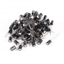 100 Pcs 100uF 16V Radial Leads Aluminum Electrolytic Capacitors 5x7mm