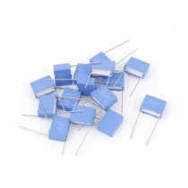 22nF 650V 16mm Spacing Polypropylene Film Capacitor Gray 15 Pcs