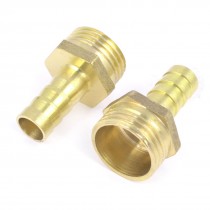 2pcs 1 2pt Male Thread to 3 8" Pneumatic Air Hose Barb Straight Connector