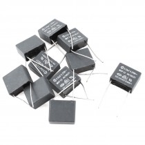 10pcs AC275V 0 33uF Capacitance Two Axial Leads Polyester Film Capacitors