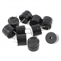 10 Pcs Industrial Electronic Continuous Sound Buzzer DC 5V 40mA 12mmx9mm Black